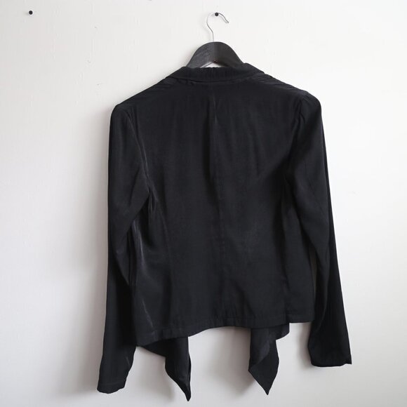 Tiger Of Sweden Jeans Blazer Ambra Black Open Front Waterfall Lightweight - Picture 7 of 7